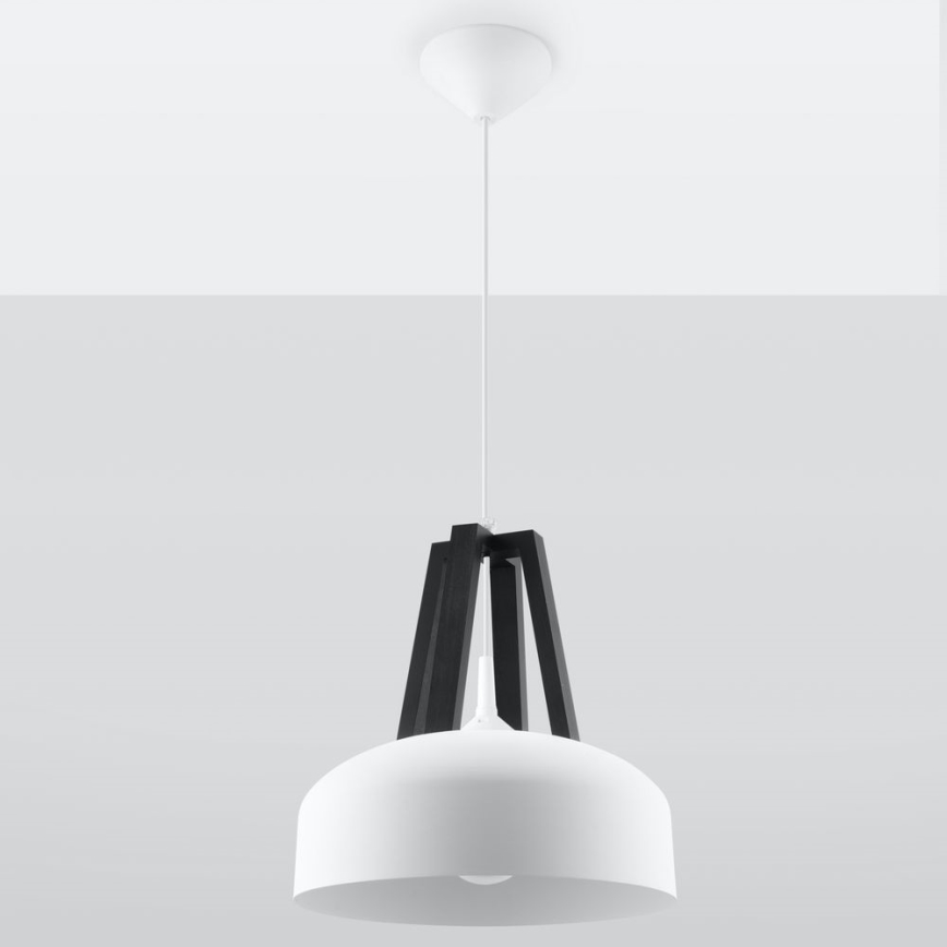 Hängeleuchte CASCO 1xE27/60W/230V d 30 cm Birke/Buche