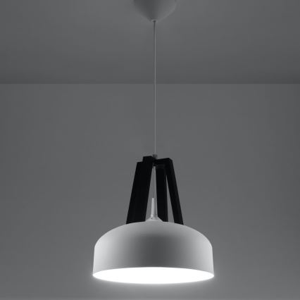 Hängeleuchte CASCO 1xE27/60W/230V d 30 cm Birke/Buche