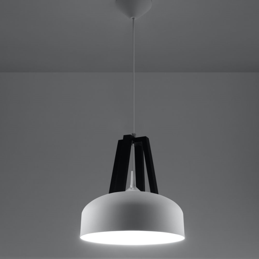 Hängeleuchte CASCO 1xE27/60W/230V d 30 cm Birke/Buche