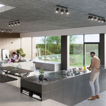 Einbauleuchte MERIDA 6xGU10/40W/230V Schwarz