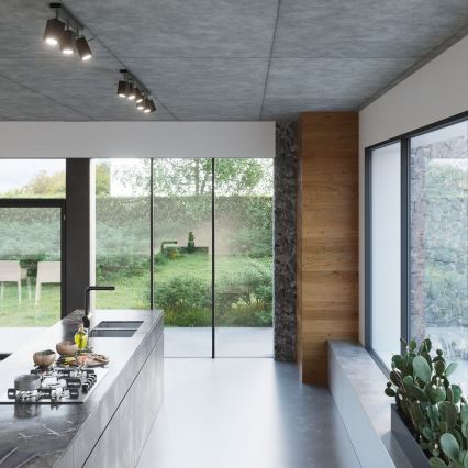 Einbauleuchte MERIDA 6xGU10/40W/230V Schwarz