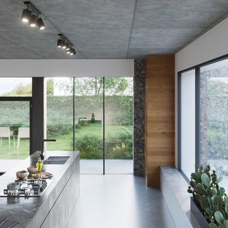 Einbauleuchte MERIDA 6xGU10/40W/230V Schwarz