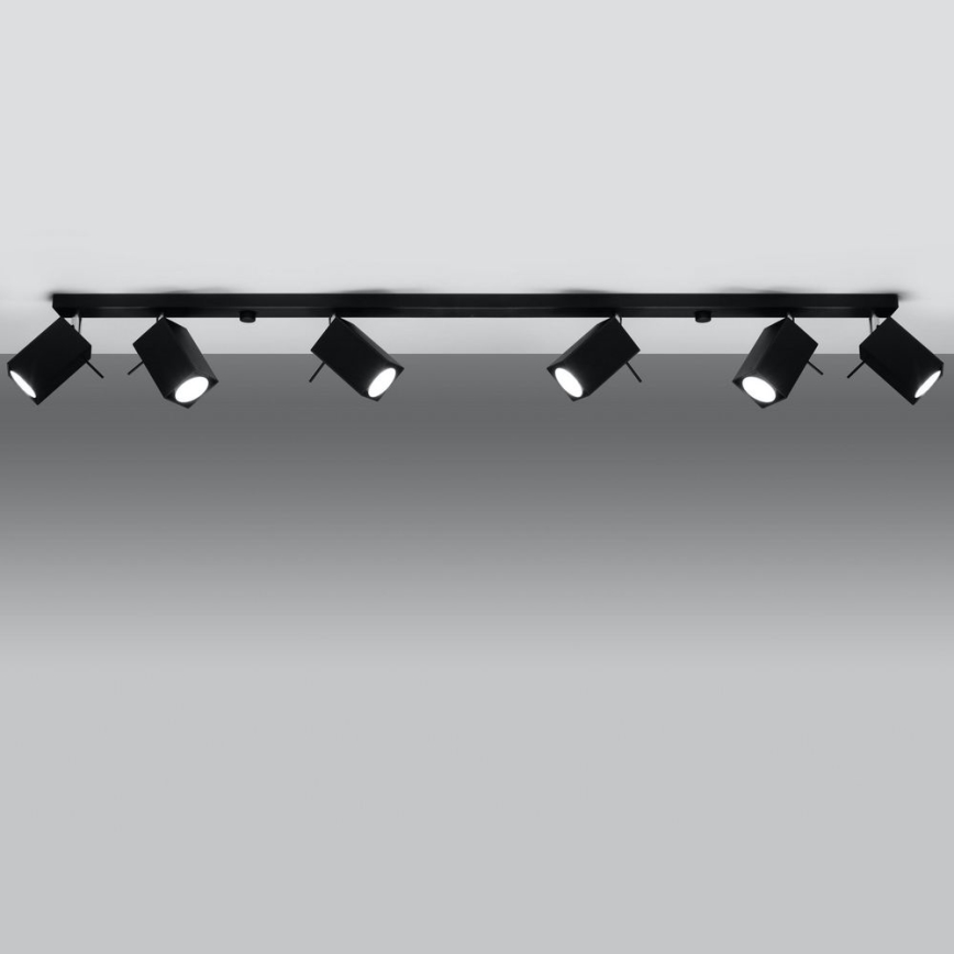 Einbauleuchte MERIDA 6xGU10/40W/230V Schwarz