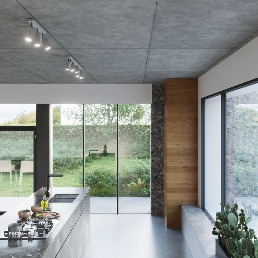 Punktstrahler MERIDA 4xGU10/40W/230V grau