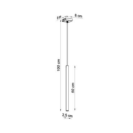 Hängeleuchte an Schnur PASTELO 1xG9/8W/230V weiß