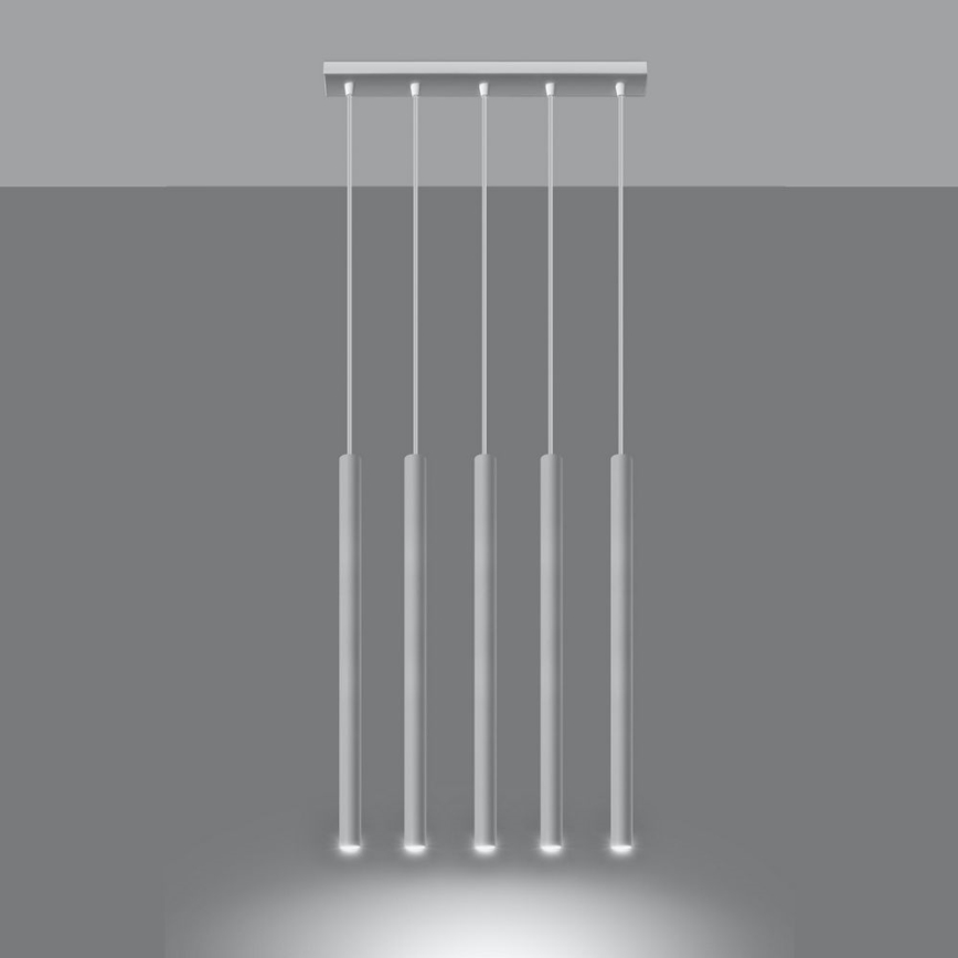 Hängeleuchte an Schnur PASTELO 5xG9/8W/230V weiß