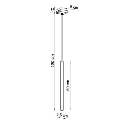 Hängeleuchte an Schnur PASTELO 1xG9/8W/230V schwarz