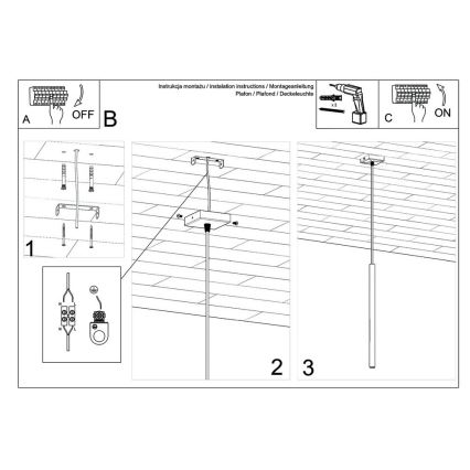 Hängeleuchte an Schnur PASTELO 1xG9/8W/230V schwarz