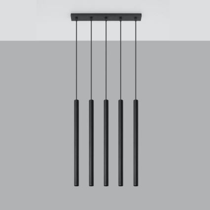 Hängeleuchte an Schnur PASTELO 5xG9/8W/230V schwarz