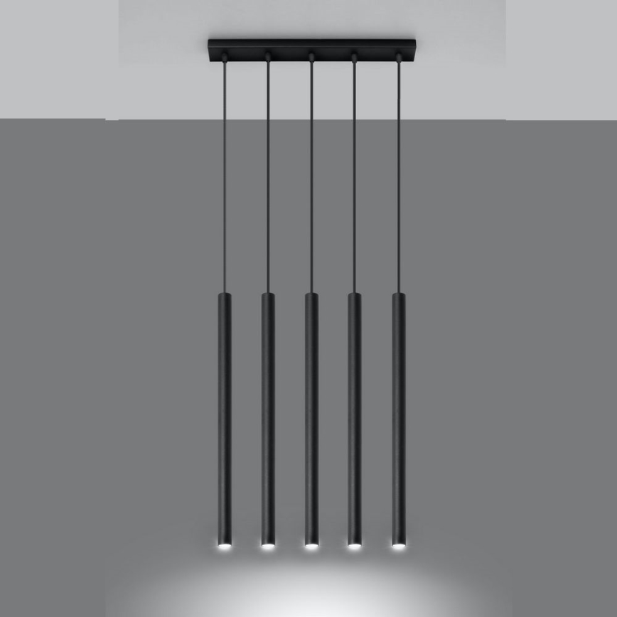 Hängeleuchte an Schnur PASTELO 5xG9/8W/230V schwarz