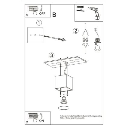 Strahler QUAD 1 1xGU10/10W/230V anthrazit