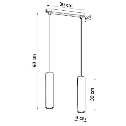 Hängeleuchte LINO 2xGU10/40W/230V