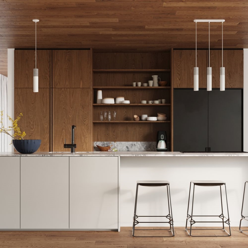 Deckenleuchte an Kabel BORGIO 1xGU10/40W/230V Beton/Metall Weiß