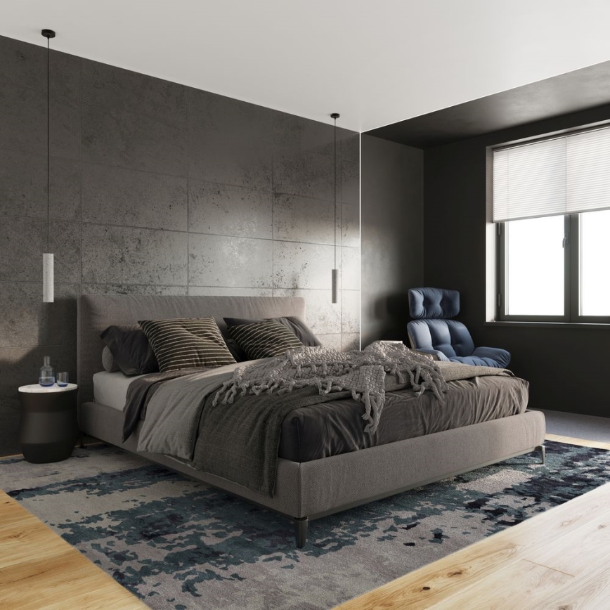 Deckenleuchte an Kabel LUVO 3xGU10/40W/230V Beton/Schwarz