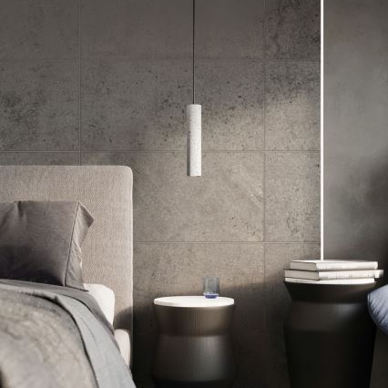 Deckenleuchte an Kabel LUVO 3xGU10/40W/230V Beton/Schwarz