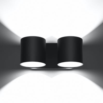 Wandleuchte ORBIS 2xG9/40W/230V Schwarz