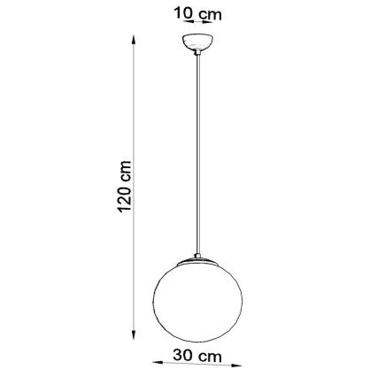 Elegante Pendelleuchte TOYA, 1xE27/60W/230V, Ø 30 cm, weiß/gold