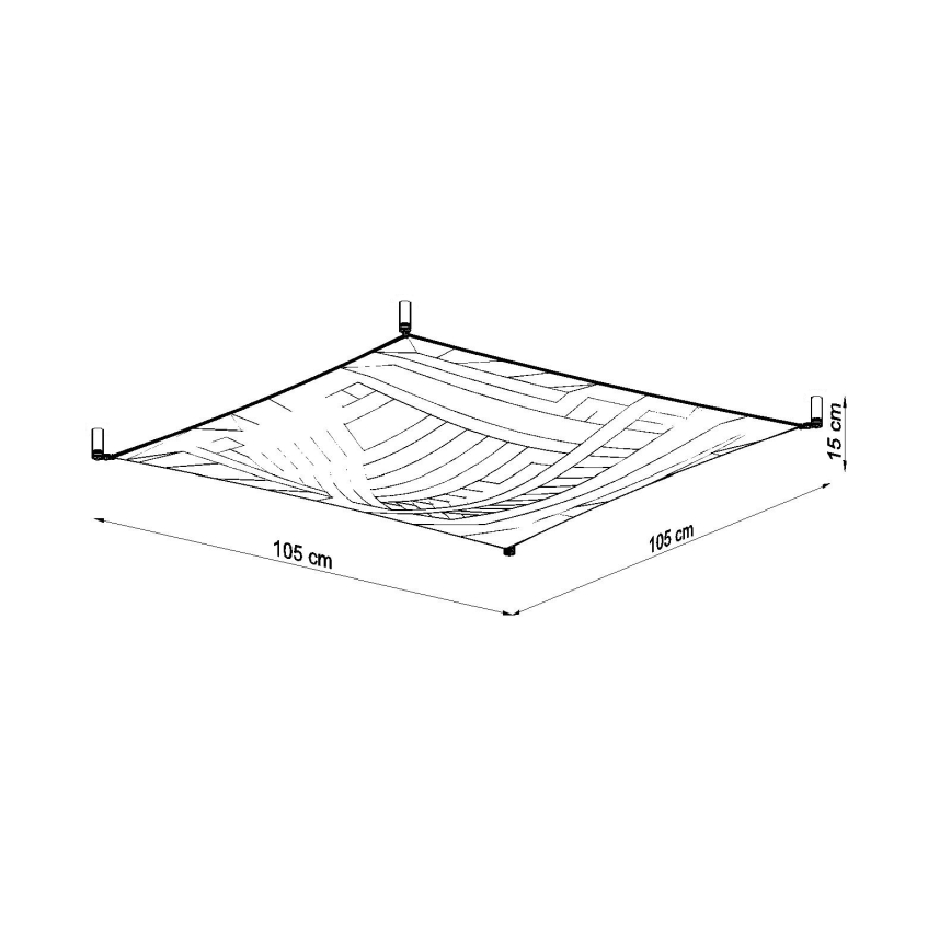 LED-Deckenleuchte LUNA 4xG13/8,5W/230V 105x105 cm weiß