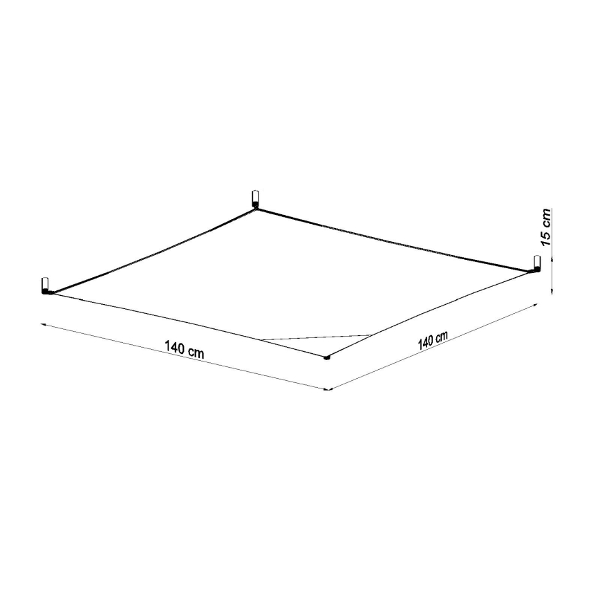 LED-Deckenleuchte LUNA 6x G13 / 8,5 W / 230 V 140 x 140 cm weiß