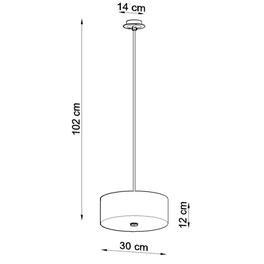 Hängeleuchte an Schnur SKALA 3xE27/60W/230V d 30 cm schwarz