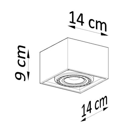 Deckenleuchte QUATRO AR111 1xGU10/40W/230V Beton