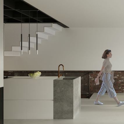 Hängeleuchte MOSAIC 1xG9/12W/230V schwarz/glänzendes Chrom