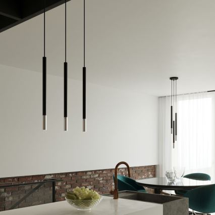 Hängeleuchte MOSAIC 3xG9/12W/230V schwarz/glänzendes Chrom