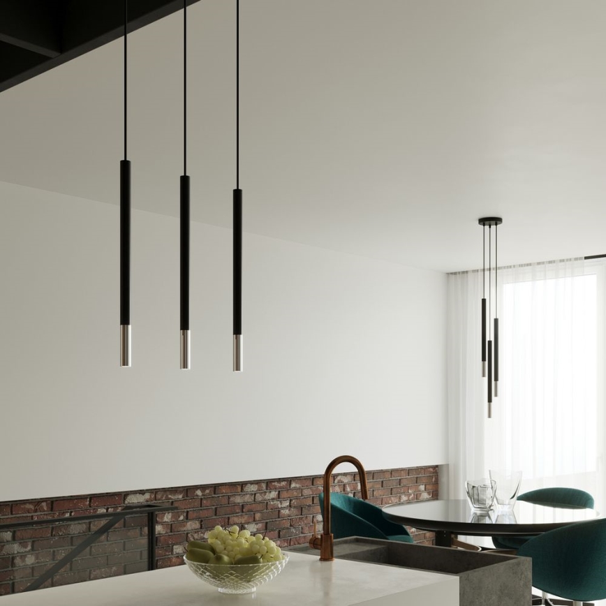 Hängeleuchte MOSAIC 3xG9/12W/230V schwarz/glänzendes Chrom
