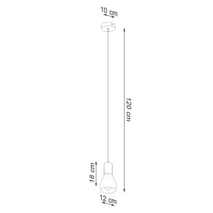 Hängeleuchte an Schnur QUBIC 1xE27/60W/230V Beton/Birke/Buche/schwarz