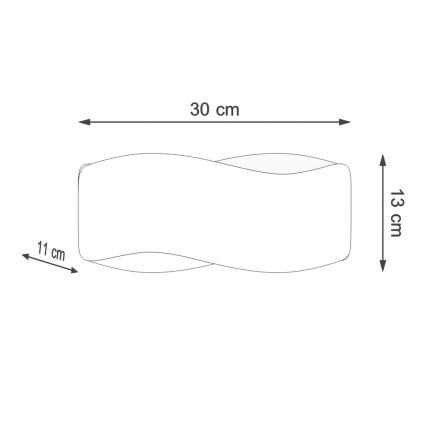 Wandleuchte TILA 1xG9/40W/230V 30 cm weiß