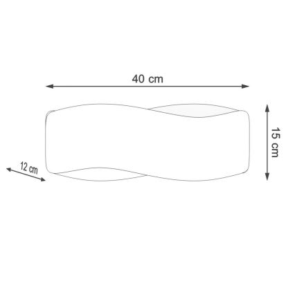 Wandleuchte TILA 2xG9/40W/230V 40 cm weiß