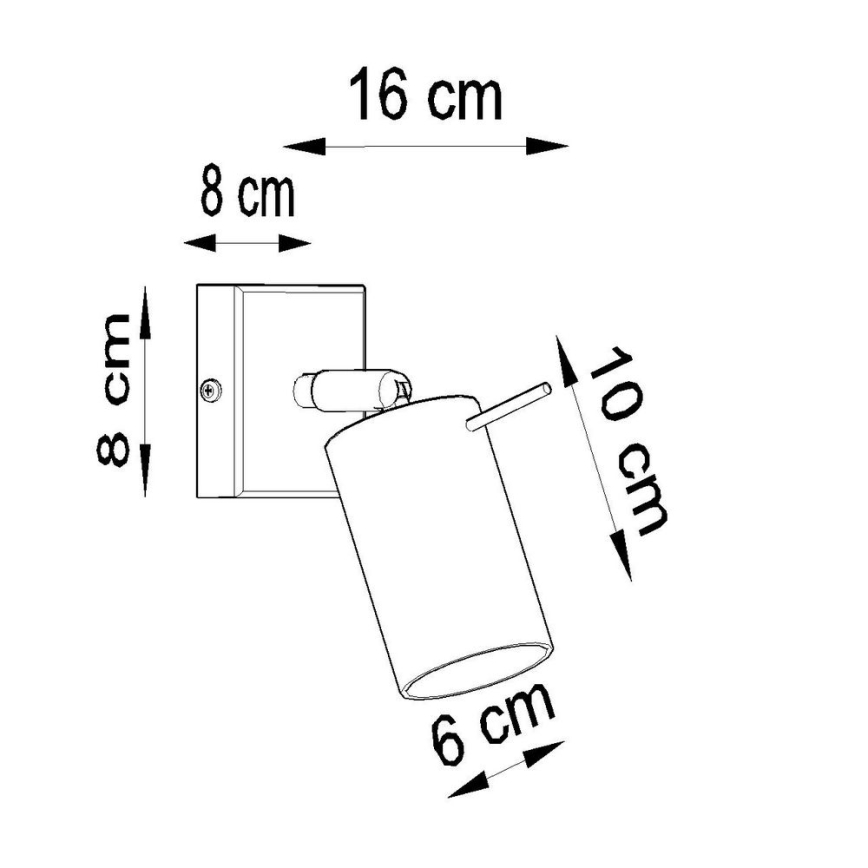 Wandstrahler RING 1xGU10/10W/230V weiß