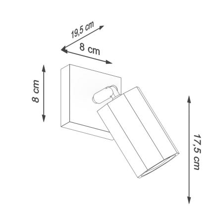 Wandspot ZEKE 1xGU10/40W/230V Eiche