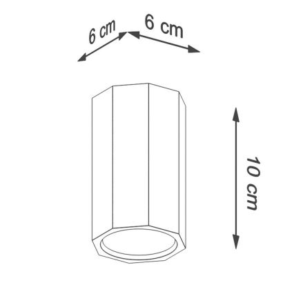 Spotlight ZEKE 1xGU10/40W/230V 10 cm Eiche