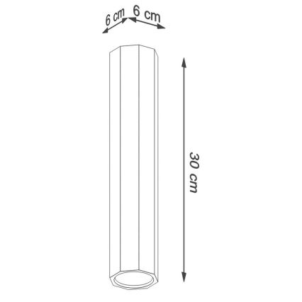 Spotlight ZEKE 1xGU10/40W/230V 30 cm Eiche