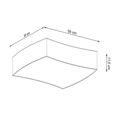 Deckenleuchte SQUARE 2xE27/60W/230V weiß