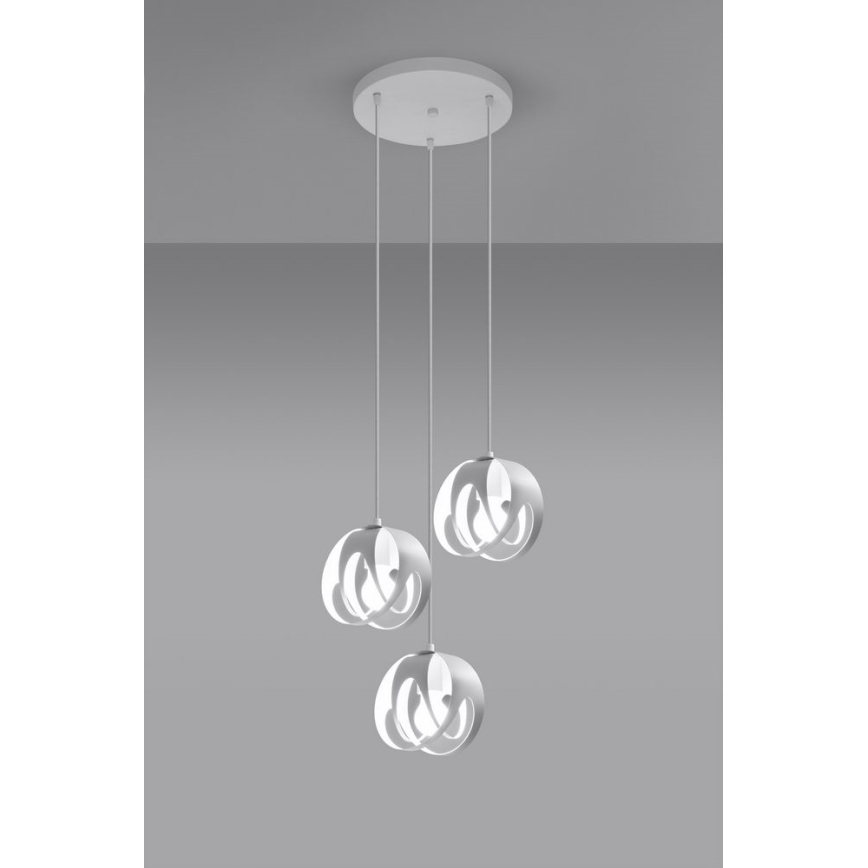 Hängeleuchte TULOS 3xE27/60W/230V weiß