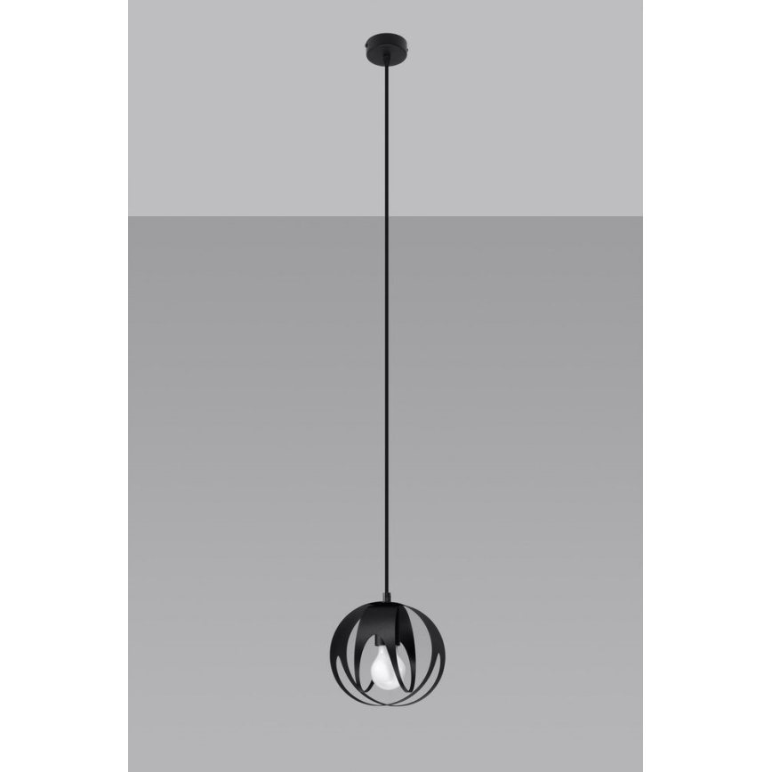 Hängeleuchte TULOS 1xE27/60W/230V schwarz