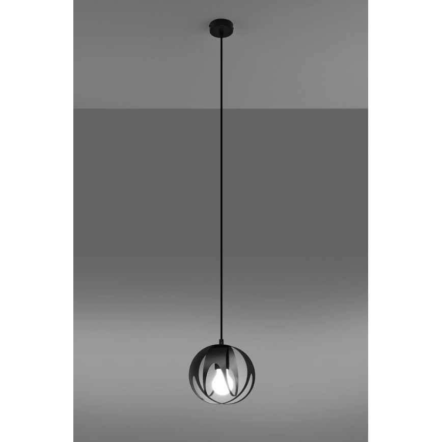 Hängeleuchte TULOS 1xE27/60W/230V schwarz