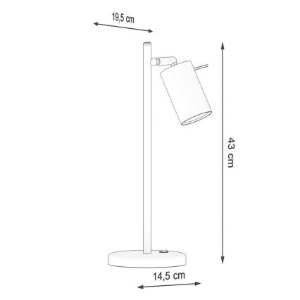 Tischleuchte RING 1xGU10/10W/230V weiß