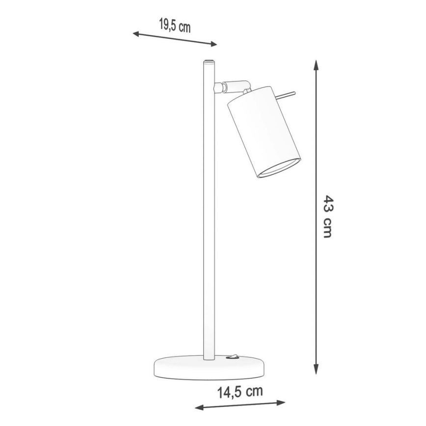 Tischleuchte RING 1xGU10/10W/230V weiß