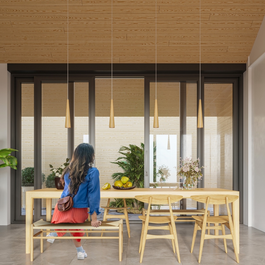 Hängeleuchte SULA mit Kabel, 1xGU10/10W/230V, Ø 8 cm, beige