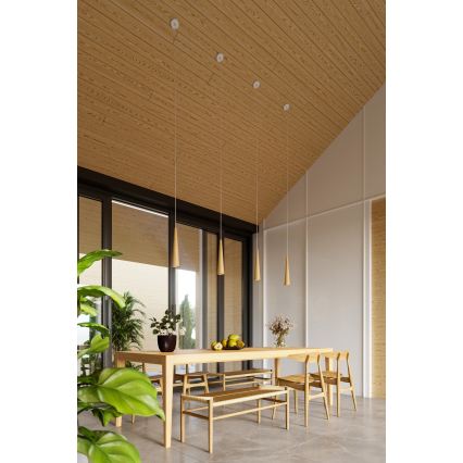 Hängeleuchte SULA mit Kabel, 1xGU10/10W/230V, Ø 8 cm, beige