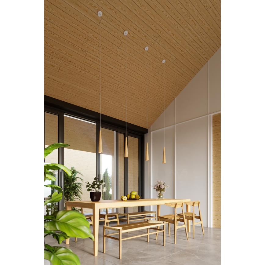 Hängeleuchte SULA mit Kabel, 1xGU10/10W/230V, Ø 8 cm, beige