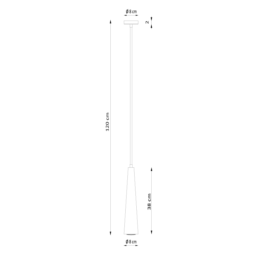 Hängeleuchte SULA mit Kabel, 1xGU10/10W/230V, Ø 8 cm, beige