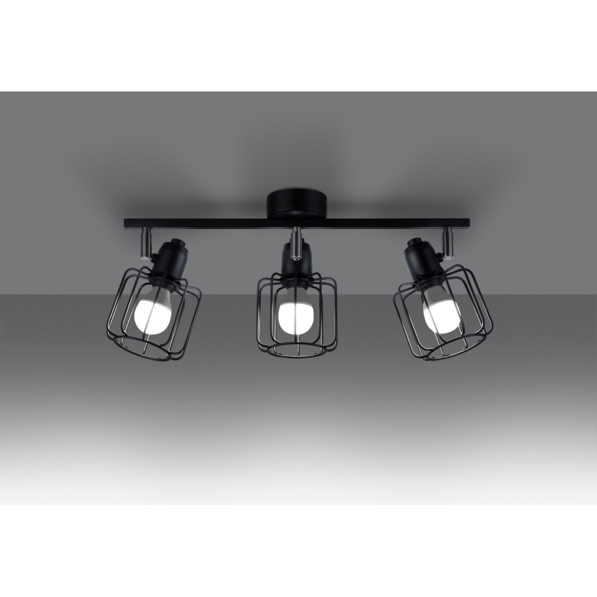 Spotlight BELUCI 3xE14/40W/230V schwarz