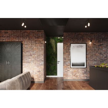 Wandleuchte FORNES 1xE27/60W/230V Schwarz