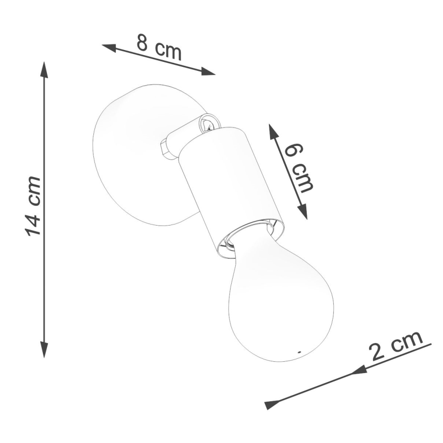 Wandleuchte FORNES 1xE27/60W/230V Schwarz