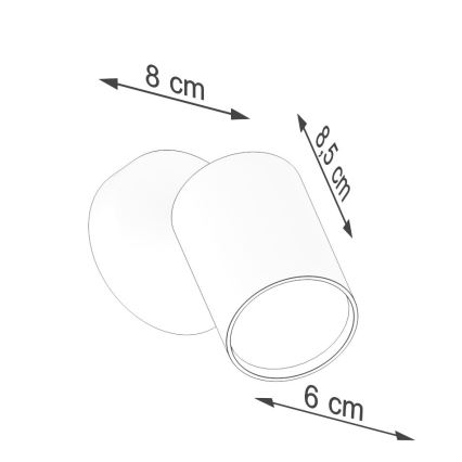 Wandleuchte LEMMI 1xGU10/40W/230V Weiß