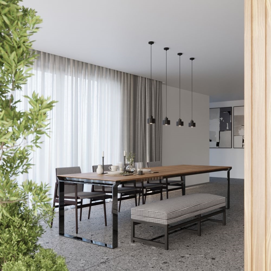 Deckenleuchte an Kabel SAVAR 1xE27/60W/230V schwarz